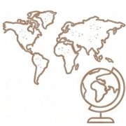 Kurk wereldkaarten & kurk wereldbollen