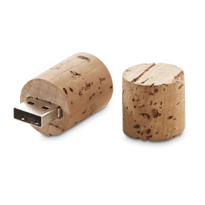 Pendrive Clé USB 32gb en Forme de Bouchon en Liège Naturel