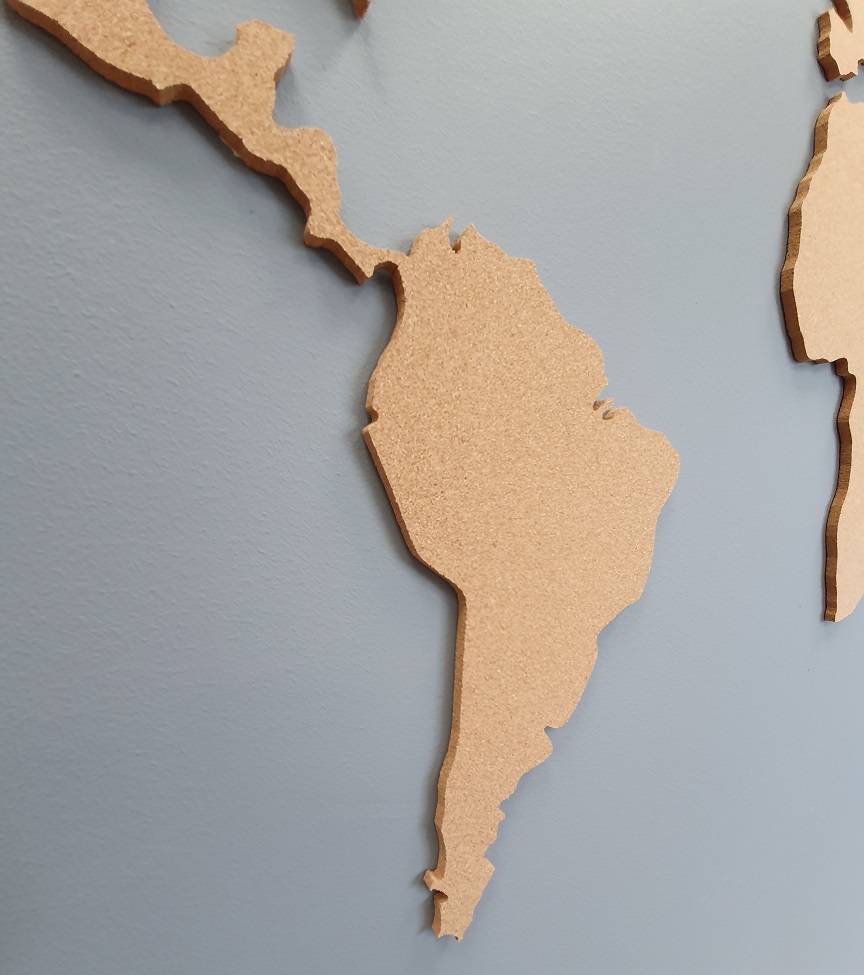La carte du monde en liège – RASPBERRY CHERRY