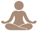 Persoon in een yogahouding.