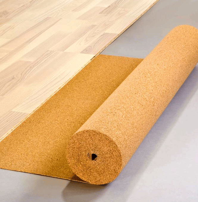 Kork Trittschalldämmung Unterlage 10mm x 1m x 5m Rollkork für alle  Fußbodenarten