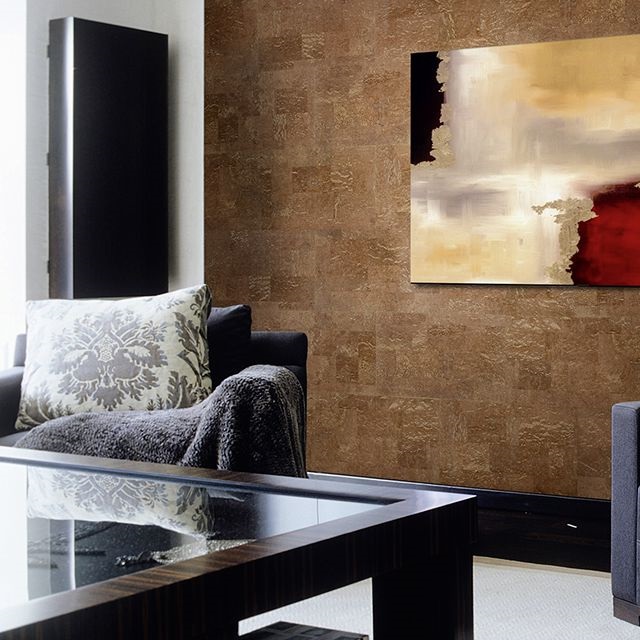 Decorative cork wall tiles MALTA CHESTNUT 3x300x600mm - package 1