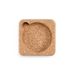 Set van 6 kurken onderzetters met houder KLEIN