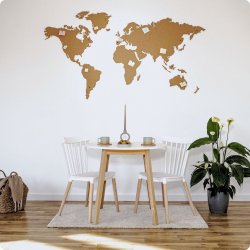 Carte du monde en lige 107x200cm