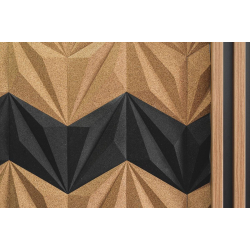 Unique and decorative IVORY cork wall tiles 3D LINES