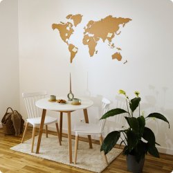 Wereldkaart kurk 80x150cm - BESTSELLER!