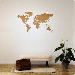 Wereldkaart kurk 80x150cm - BESTSELLER!