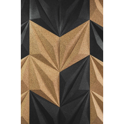 Unique and decorative DARK GREEN cork wall tiles 3D LINES