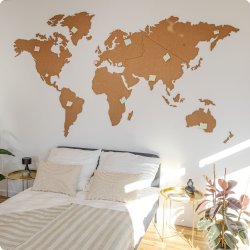 Carte du monde en lige 164x300cm