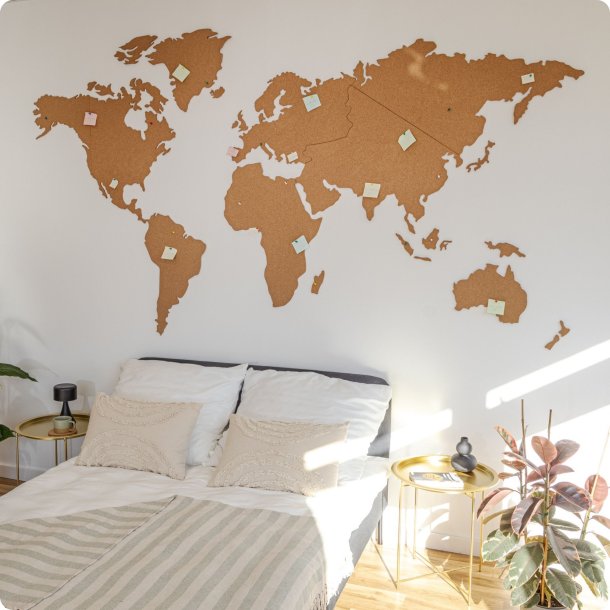 Carte du monde en lige 164x300cm