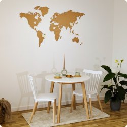 Wereldkaart kurk 80x150cm - BESTSELLER!