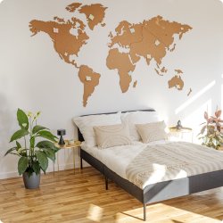 Carte du monde en lige 164x300cm