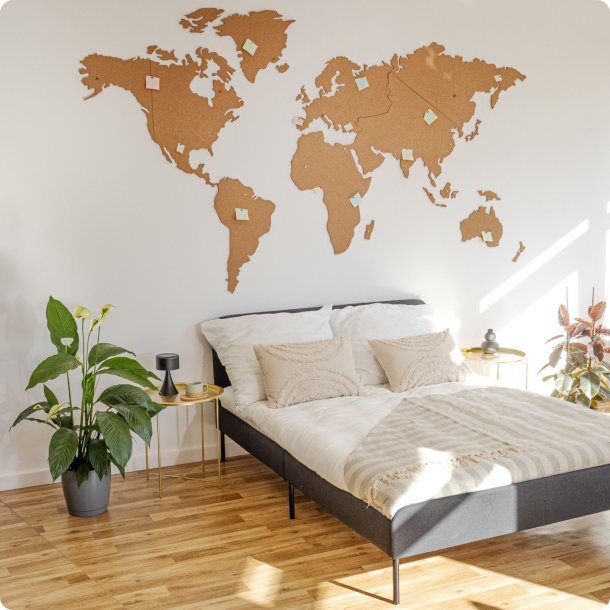 Carte du monde en lige 164x300cm