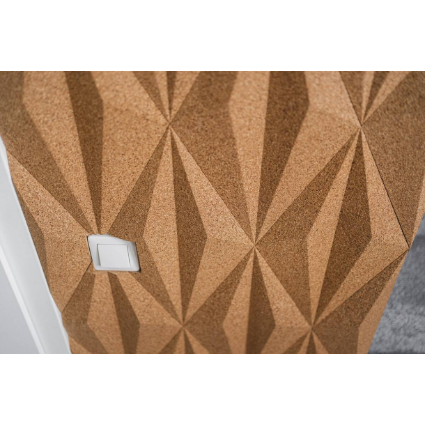 Unique and decorative MAROON cork wall tiles 3D LINE