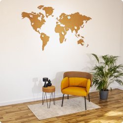 Carte du monde en lige 107x200cm