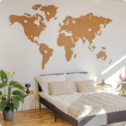 Carte du monde en lige 164x300cm