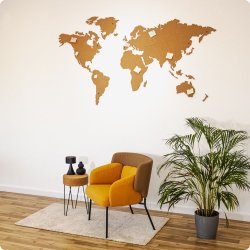 Carte du monde en lige 107x200cm