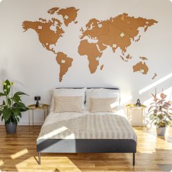 Carte du monde en lige 164x300cm