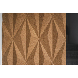 Unique and decorative IVORY cork wall tiles 3D LINES
