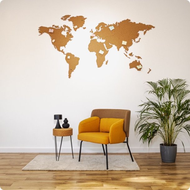 Carte du monde en lige 107x200cm