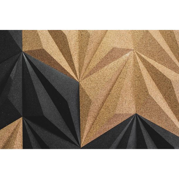 Unique and decorative MAROON cork wall tiles 3D LINE