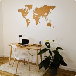 Wereldkaart kurk 80x150cm - BESTSELLER!