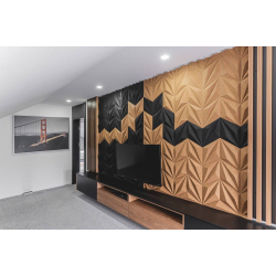 Unique and decorative MAROON cork wall tiles 3D LINE