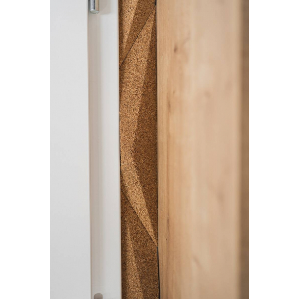 Unique and decorative MAROON cork wall tiles 3D LINE