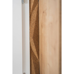 Unique and decorative IVORY cork wall tiles 3D LINES