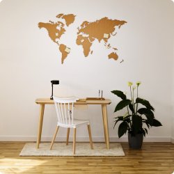 Wereldkaart kurk 80x150cm - BESTSELLER!