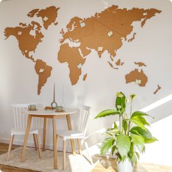 Carte du monde en lige 164x300cm