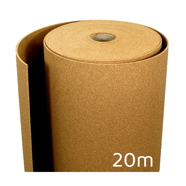 Agglomerated cork tiles roll 2mm x 1m x 20m