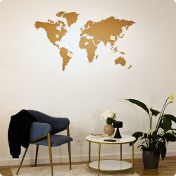 Wereldkaart kurk 80x150cm - BESTSELLER!