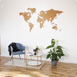 Carte du monde en lige 107x200cm