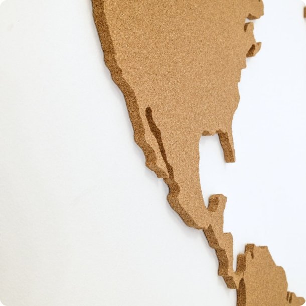 Wereldkaart kurk 80x150cm - BESTSELLER!