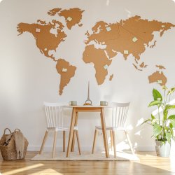 Carte du monde en lige 164x300cm