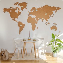 Carte du monde en lige 164x300cm