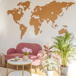 Carte du monde en lige 164x300cm