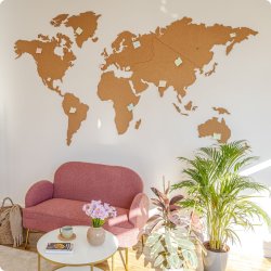 Carte du monde en lige 164x300cm