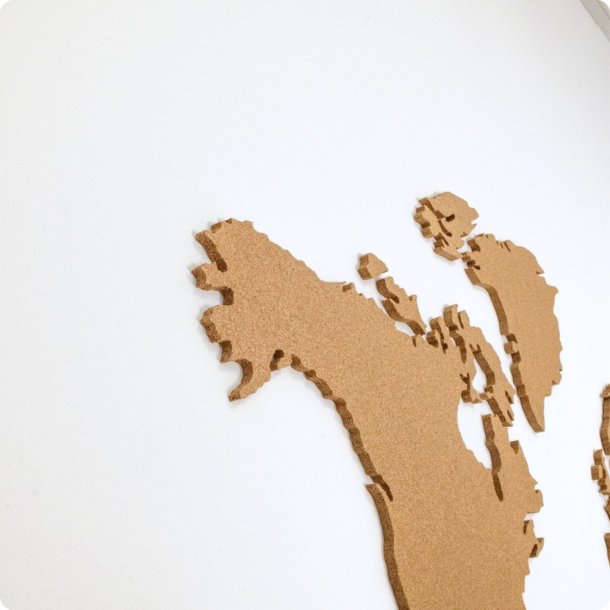 Wereldkaart kurk 80x150cm - BESTSELLER!