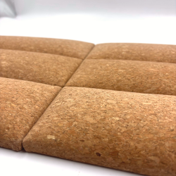 Upholstered cork wall panel BONE 10x30cm