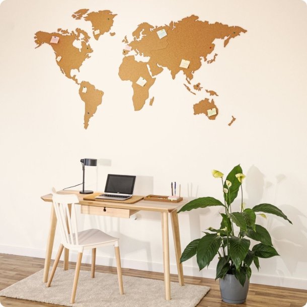 Carte du monde en lige 107x200cm