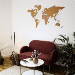 Wereldkaart kurk 80x150cm - BESTSELLER!