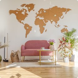 Carte du monde en lige 164x300cm