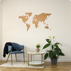 Wereldkaart kurk 80x150cm - BESTSELLER!