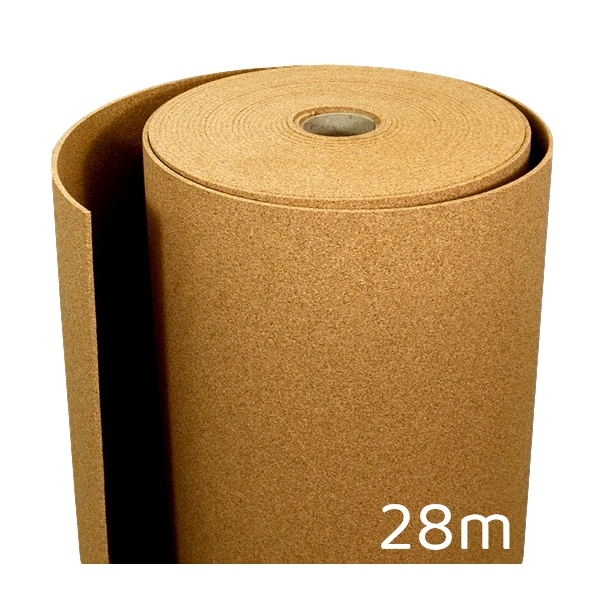 Agglomerated cork tiles roll 2mm x 1m x 28m
