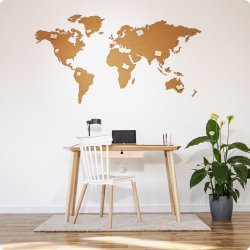 Carte du monde en lige 107x200cm