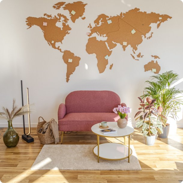 Carte du monde en lige 164x300cm