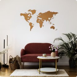 Wereldkaart kurk 80x150cm - BESTSELLER!