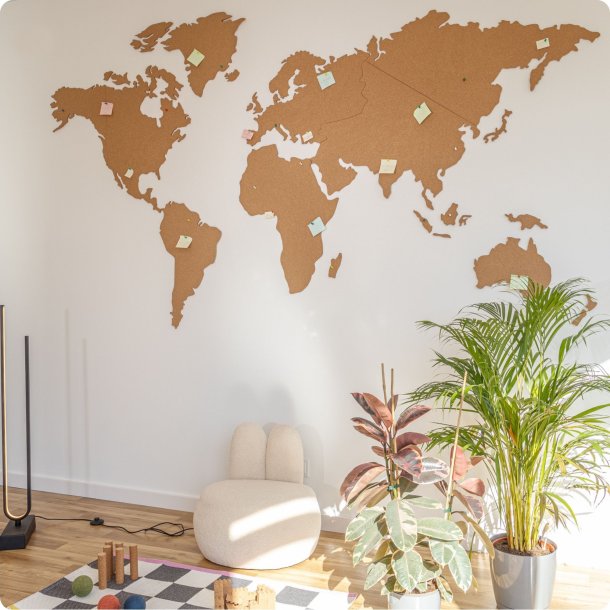 Carte du monde en lige 164x300cm